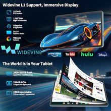 Load image into Gallery viewer, 10 inch Android 15 Tablet, 2026 Tablet with Keyboard, 24GB+256GB+2TB Expand, Black_2220