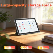 Load image into Gallery viewer, 10 Inch Android 15 Tablet, 8GB RAM 32GB Storage Tablets, 10.1" HD IPS Display, 5G WiFi-6, Tablets with 6000mAh Battery, Dual Camera for Video Call, Android Tablet with Case & Stylus Pen for Work/Study, Black_48