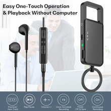 Load image into Gallery viewer, 128GB Digital Voice Recorder 9000 Hours Storage, 24-Hour Battery, Intelligent Noise Reduction, USB-C Voice Activated Audio Recorder for Meetings, Lectures, Interviews_1813