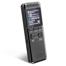 Load image into Gallery viewer, 128GB Digital Voice Recorder with 8000 Hours Recording Capacity, 80Hrs Battery Time Voice Activated Recorder with Playback, Professional USB-C 1536kbps Audio Recorder for Meeting Lecture, Black_1