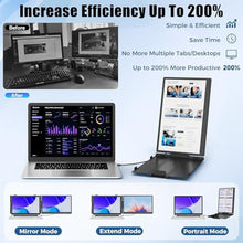 Load image into Gallery viewer, 14" Laptop Screen Extender, Portable Monitor for Laptops 13-17.3", 1081P FHD IPS Dual Screen Monitor for Laptop with USB-C/HDMI, Screen Extender Portable Laptops with Plug&Play for Windows/Mac/Android, Black_2121