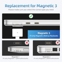Load image into Gallery viewer, 140W USB C to Magnetic 3 Charging Cable for MacBook Air Pro(2M/6.6FT)Blue_308