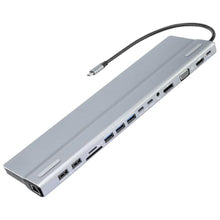 Load image into Gallery viewer, 15-in-1 USB C Docking Station Triple Monitor 4K HDMI/DP/VGA for Laptop (1501P), Grayin_1