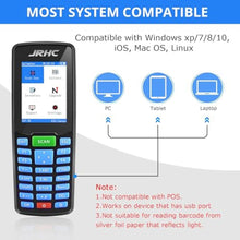 Load image into Gallery viewer, 1D 2D Barcode Scanner Wireless, JRHC Portable Inventory Scanner & PDA Data Collector PDT Inventory Device with Long Transmission Distance Wireless Bar Code Reader with 2.8" LCD Screen_3742