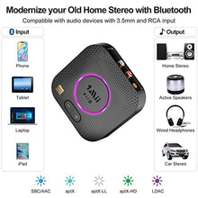 Load image into Gallery viewer, 1Mii B06S+ Bluetooth 5.2 Receiver, HiFi Bluetooth Audio Adapter w/LDAC, aptx HD & aptx Low Latency, Long Range Hi-Res Audio with Volume Control, 3.5 mm & RCA Outputs, Easy Setup for Home Stereo System, BS_2617