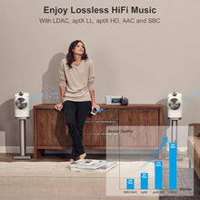 Load image into Gallery viewer, 1Mii B06S+ Bluetooth 5.2 Receiver, HiFi Bluetooth Audio Adapter w/LDAC, aptx HD & aptx Low Latency, Long Range Hi-Res Audio with Volume Control, 3.5 mm & RCA Outputs, Easy Setup for Home Stereo System, BS_2619