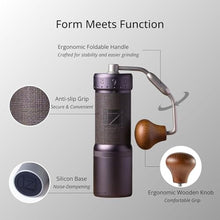 Load image into Gallery viewer, 1Zpresso J-Ultra Manual Coffee Grinder Iron Gray, Conical Burr, Foldable Handle, Magnet Catch Cup Capacity 40g, Numerical Adjustable Finely Setting, Faster Grinding Efficiency Ideal for Espresso, IronGray_5030