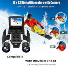 Load image into Gallery viewer, 2.4" LCD Digital Binoculars with Camera for Adults, 12x32 48MP 2.5K Video Photo Recoder for Bird Watching Hunting Concerts and Sports Games 32G_1234