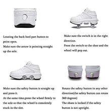 Load image into Gallery viewer, 2-in-1 Roller Skates & Sneakers Unisex Retractable Wheels Outdoor Fun & Fitness Kick Roller Shoes Black_122