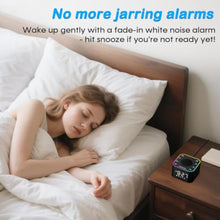 Load image into Gallery viewer, 2-in-1 Sound Machine Alarm Clock: 30 Non-Looping Sounds, Compact, Black_1756
