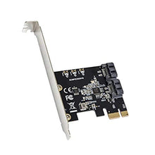 Load image into Gallery viewer, 2 Port SATA III Expansion Card with Low Profile Bracket - 6Gbps SATA 3.0 Controller PCI Express x1 Jmicro Chipset for Windows10/8/7/XP/Vista/Linux_1