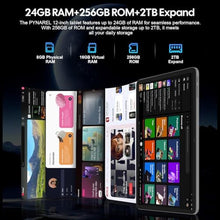 Load image into Gallery viewer, 2026 12 Inch Tablet, Android 15 Tablet with Keyboard - 24GB RAM, 256GB ROM, 2TB Expand, 2000x1200 Screen, Octa-Core, 8+16MP Camera, 8000mAh, 5G Wifi, 2K Tablet with Case, Stylus, Mouse (Black Case)_2046