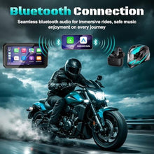 Load image into Gallery viewer, 2026 LBW 6" Portable Motorcycle CarPlay GPS(Includes 128G SD), with Wireless Android Auto, Dual 2K Dash Cam/Recorder, Navigation, HD Waterproof Touchscreen, Quick-Release Magnetic Bracket, TPMS, BT, Black_771
