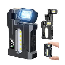 Load image into Gallery viewer, 2026 Rechargeable EDC Flashlight with Rotable Lamp Head, 500 Lumens Super Bright Mini Flashlight, 1500mAh Portable Flat Pocket Flashlights, Magnetic Keychain Flashlight for Outdoor Home Emergencies, Black_1