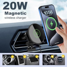 Load image into Gallery viewer, 20W Magnetic Wireless Phone Holder Car Charger,Compatible with MagSafe Car Mount with Fast Charging Function,Wireless Magnet Car Phone Holder for iPhone 14/14 Pro/14 Pro Max/14 Plus and 13/12 Series, Black_1154