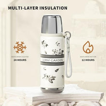 Load image into Gallery viewer, 23oz Insulated Travel Mug Tumbler with Built-in Filter & Lid as Cup - Leak-Proof Stainless Steel Vacuum Flask, Keeps Hot/Cold for 48 Hours, Double-Wall Insulated Water Bottle for Coffee & Tea, AntiqueWhite_1201
