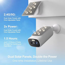 Load image into Gallery viewer, 2K Solar Security Cameras Wireless Outdoor(2 Cams), White_107