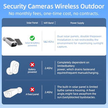 Load image into Gallery viewer, 2K Solar Security Cameras Wireless Outdoor(4 Cams), White_408