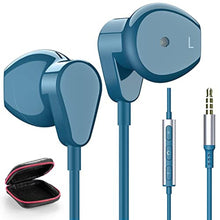 Load image into Gallery viewer, 3.5mm Headphones Wired Earphones for Samsung Galaxy A25 A15 A12 A13 A03s A14 A23 A71, Noise Isolating Wired Earbuds with Microphone Song Skip Ear Bud Wired for/Moto G Power Pure/Pixel 5a 4a Android PC, Blue_1