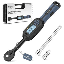 Load image into Gallery viewer, 3/8 Torque Wrench Digital (2.21-44.25 Ft. Lb) 2% High accuracy Digital Torque Wrench 3/8 Drive Ratchet with Buzzer&LED Indicator Track Mode/Universal Joint&6" Xtension Bar for Bike Moto Auto, Blackblue_1