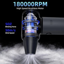 Load image into Gallery viewer, 3-Gear Electric Portable Air Duster - 180000RPM Jet Dryer Blower, No Canned Air, Jet Fan for Car Dry, Computer Cleaning, Black_7330