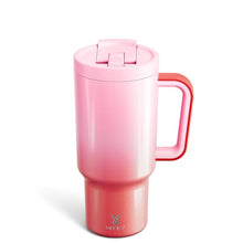 Load image into Gallery viewer, Meoky 32 oz Tumbler with Handle and Flip Straw, 100% Leakproof Tumbler with Lid and Straw, Stainless Steel Insulated Cup, Cupholder Friendly, Keeps Cold for 24 Hours (Flamingo)