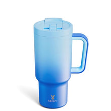 Load image into Gallery viewer, Meoky 32 oz Tumbler with Handle and Flip Straw, 100% Leakproof Tumbler with Lid and Straw, Stainless Steel Insulated Cup, Cupholder Friendly, Keeps Cold for 24 Hours (Sky)