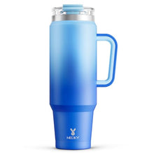 Load image into Gallery viewer, Meoky 40 oz Tumbler with Handle and Straw, Insulated Tumbler with Lid and Straw, Stainless Steel Travel Mug, Keeps Cold for 34 Hours, 100% Leak Proof, Fits in Car Cup Holder (Sky)