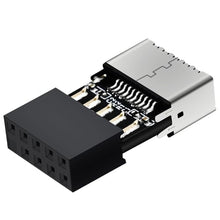 Load image into Gallery viewer, COMeap USB 2.0 to USB 3.2 Gen 1 Header Adapter for Mainboard with Type E Key-A Female Front Panel Socket to 9 Pin Header Internal Conversion Adapter