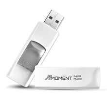 Load image into Gallery viewer, MMOMENT MU39 64GB USB 3.1 Gen1 Flash Drive, Read Speed up to 100MB/s, Retractable Design Thumb Drive