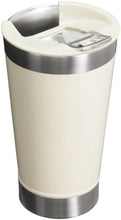 Load image into Gallery viewer, Stanley Classic Stay Chill Vacuum Insulated Pint Tumbler, Stainless Steel Beer Mug with Built-in Bottle Opener, Double Wall Rugged Metal Drinking Glass, Dishwasher Safe, 16 Oz, Cream Gloss