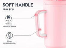 Load image into Gallery viewer, Meoky 40 oz Tumbler with Handle and Flip Straw, 100% Leakproof Tumbler with Lid and Straw, Stainless Steel Insulated Cup, Cupholder Friendly, Keeps Cold for 34 Hours (Blush)