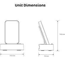 Load image into Gallery viewer, HANNLOMAX HX-203Wi PLL FM Radio Alarm Clock with Wireless Charger and 2.4A USB Port for Charging (Purple)