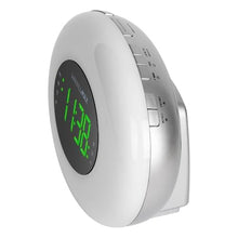 Load image into Gallery viewer, HANNLOMAX HX-162CR AM/FM PLL Radio with Alarm Clock, RGB Mood Light (7 Colors) and Dynamic Mode, 1" LED Display with dimmer Function, AC Operation only (Silver)