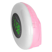 Load image into Gallery viewer, HANNLOMAX HX-162CR AM/FM PLL Radio with Alarm Clock, RGB Mood Light (7 Colors) and Dynamic Mode, 1" LED Display with dimmer Function, AC Operation only (Pink)