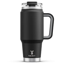 Load image into Gallery viewer, Meoky 32 oz Tumbler with Handle, Insulated Tumbler with Lid and Straw, Stainless Steel Travel Mug, Keeps Cold for 24 Hours, 100% Leak Proof, Fits in Car Cup Holder (Night)