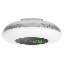 Load image into Gallery viewer, HANNLOMAX HX-162CR AM/FM PLL Radio with Alarm Clock, RGB Mood Light (7 Colors) and Dynamic Mode, 1" LED Display with dimmer Function, AC Operation only (Silver)