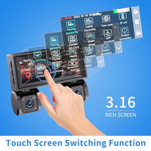 Load image into Gallery viewer, 360 View 4 Channel Dash Cam Front and Rear, Dash Camera for Car with 3.16" IPS Touch Screen, 8 IR Night Vision, 5G WiFi&GPS,APP Control, G-Sensor, Loop Recording, Parking Mode, 64GB Card, BLACK_1465