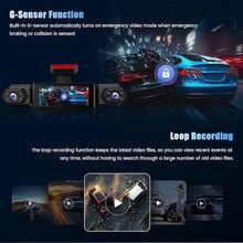 Load image into Gallery viewer, 4-Channel Dash Camera FHD 1080P+480P3 Car Dash Cam, Support 64GB Max, Black_183