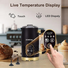 Load image into Gallery viewer, 4 In 1 Digital Milk Frother and Real-Time Temperature Control, BLACKANDGOLD_703