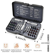 Load image into Gallery viewer, 40 in 1 Magnetic Ratchet Screwdriver Set, Multi Bit DIY Magnetic Screwdriver Set with Detachable Ratchet Handle, Portable Precision Repair Tool Kit for Furniture, Electronics, Bicycle New Tools 2026, Black_98