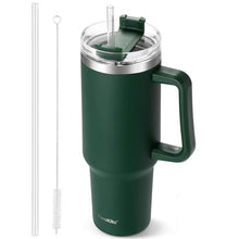 Load image into Gallery viewer, 40 oz Tumbler with Handle | Stainless Steel Insulated Tumblers with Lids and Straw | Insulated Travel Mug Iced Coffee Cup | Keeps Cold for 34 Hours | Dishwasher Safe, BPA Free | Sage Green, ASageGreen_1