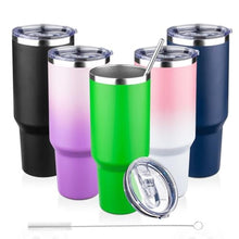Load image into Gallery viewer, 40 oz Tumbler with Lids and Straws Double Wall Vacuum Insulated Tumbler Cup,Stainless Steel Leak-proof Thermal Tumbler Powder Coated Travel Coffee Mug for Cold and Hot Drinks,Avocado Green, AvocadoGreen_1