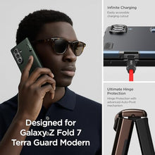 Load image into Gallery viewer, VRS DESIGN Terra Guard Modern for Galaxy Z Fold 7 (2025) – Magnetic Phone Case with Built-in Screen Protector, Rugged Dual Layer Protection & Spring-Loaded Hinge Cover (Ice Blue)