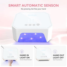 Load image into Gallery viewer, Lavinda 54W Corded UV LED Nail Lamp for Gel Nails - Plug-in Professional Nail Dryer with Fast Curing, 4 Timers, Touch Screen, Compatible with All Gel Polishes (White)