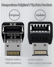 Load image into Gallery viewer, COMeap USB C Motherboard Adapter?USB 3.2 Type E 90 Degree Front Panel Internal Connector Header Converter for Motherboard Black C