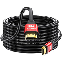 Load image into Gallery viewer, jojobnj HDMI Cable 35ft, 4K@60Hz, 18Gbps High Speed HDMI 2.0 Cord, Ultra HD,Ethernet Audio Return,Video 4K,1080p,3D,Arc, HDR Compatible with Xbox,PS5/PS4,HDTV,Laptop ect(Red)