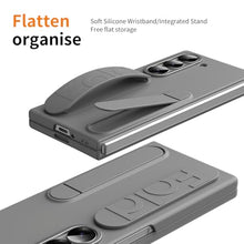 Load image into Gallery viewer, XIMAND for Samsung Galaxy Z Fold 7 Protect Case with Wristband Stand,Bulit-in Screen & Lens Protection Shockproof Full Body Drop Fall Protection.(Grey)
