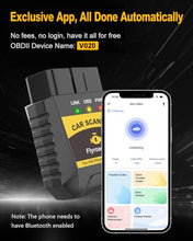Load image into Gallery viewer, FlyroadUp OBD2 Scanner Bluetooth for iPhone iOS Android OBDII Diagnostic Scan Tool Code Reader Clear Error Code Car Performance Test Exclusive APP