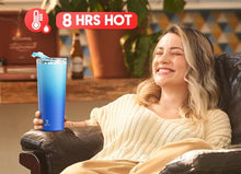 Load image into Gallery viewer, Meoky 24 oz Travel Coffee Mug with Leak-proof Lid, Stainless Steel Insulated Coffee Tumbler, Keeps Hot for 8 Hours or Cold for 24 Hours, Fits in Car Cup Holder (Sky)